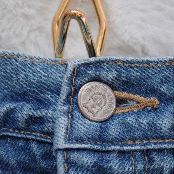 Vintage 90's D'Mode Classix Denim Skirt with Fringe - Picture 10 of 16